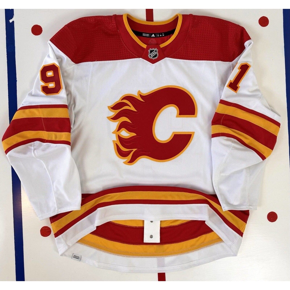 Calgary Flames Nazem Kadri Authentic Team Issued Adidas Primegreen MiC Jersey 56